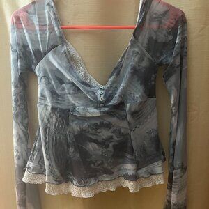 Decorative Flared Longsleeved Top